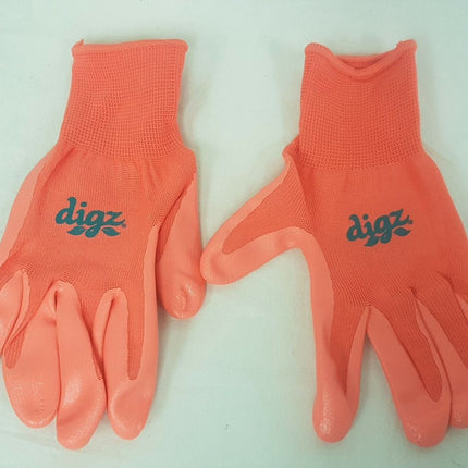 LOT OF 10 DIGZ Women's Nitrile Coated Garden Gloves - Size MEDIUM/LARGE