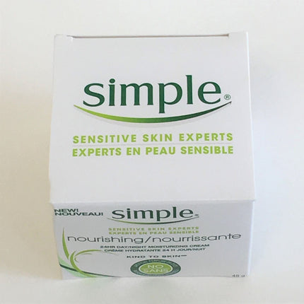 Simple Sensitive Skin Experts Nourishing 24 HR Day/Night Moisturizing Cream, 48g