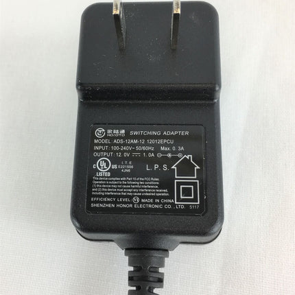 NEW, 12V 1.0A Switching Adapter Model ADS-12AM-12 12012EPCU Power Supply Charger