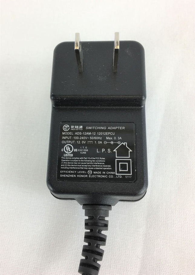 NEW, 12V 1.0A Switching Adapter Model ADS-12AM-12 12012EPCU Power Supply Charger