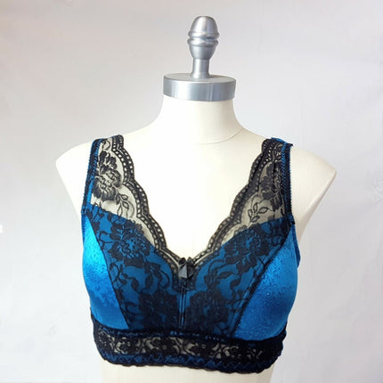 RHONDA SHEAR 674 Ahh Women's Smoothing Jacquard Pin-Up Bra Removable Pad - 1 BRA