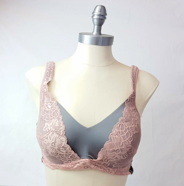 RHONDA SHEAR Women's 0020 Molded Cup Lace Overlay Bra - CHOOSE COLOR 1-BRA