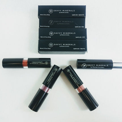 NEW, SAVVY MINERALS by Young Living Lipsticks, 0.13 oz/3.8g each - CHOOSE COLOR
