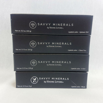 NEW, SAVVY MINERALS by Young Living Lipsticks, 0.13 oz/3.8g each - CHOOSE COLOR