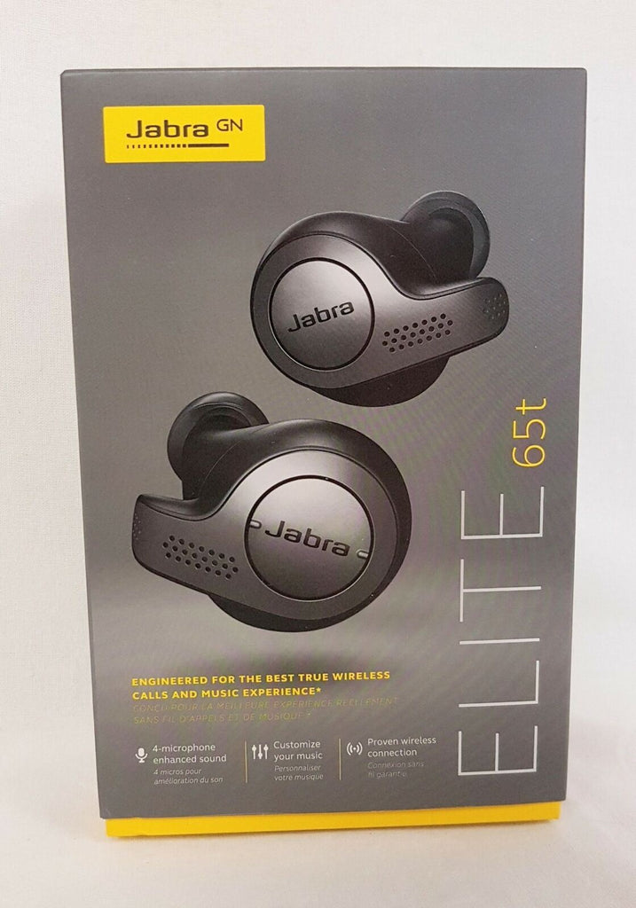 Jabra - Elite 65t True Wireless Earbud Headphones - Titanium Black LIKE NEW