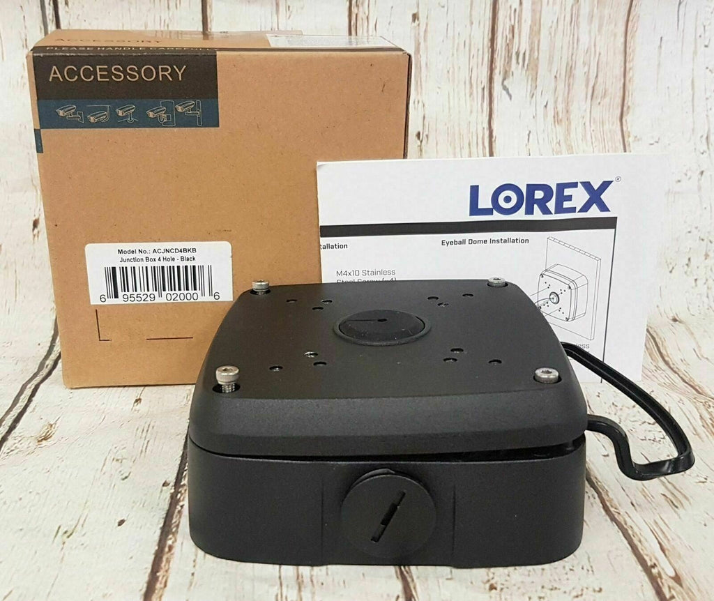 Lorex Junction Box 4 Hole - BLACK ACJNCD4BKB