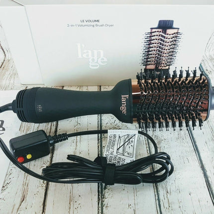 L’ange Hair Le Volume 2 in 1 Volumizing Brush Dryer Black & Gold