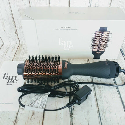 L’ange Hair Le Volume 2 in 1 Volumizing Brush Dryer Black & Gold