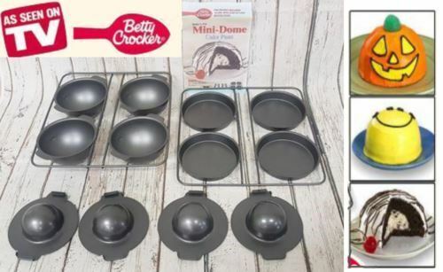 NEW, Betty Crocker Bake n Fill Mini Dome Cake Pans, 12pc Set