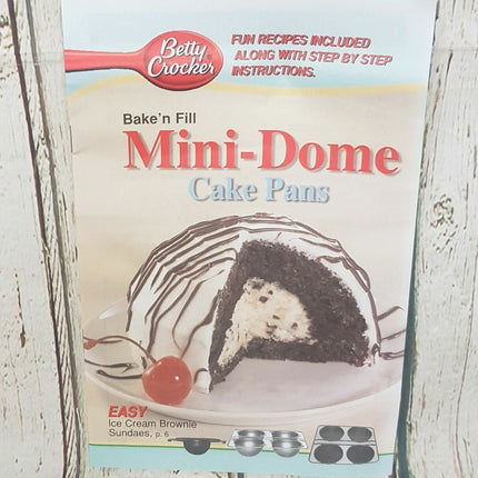 NEW, Betty Crocker Bake n Fill Mini Dome Cake Pans, 12pc Set