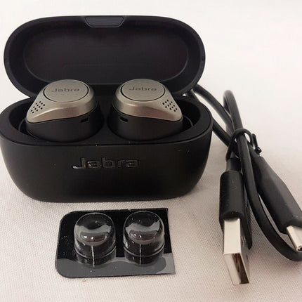 Jabra Elite 75t Earbuds True Wireless Earbuds With Charging Case  Titanium Black