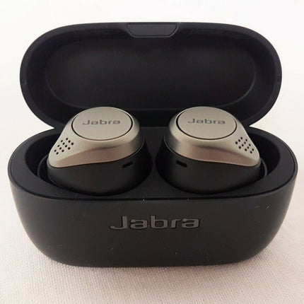 Jabra Elite 75t Earbuds True Wireless Earbuds With Charging Case  Titanium Black