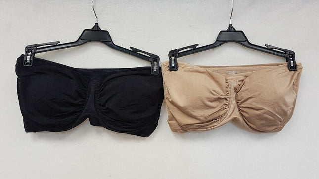 LOT OF 2 RHONDA SHEAR Women's #9682AM Underwire Bandeau Bra - CHOOSE PACK