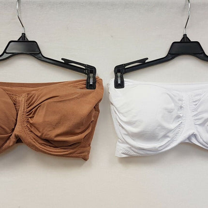 LOT OF 2 RHONDA SHEAR Women's #9682AM Underwire Bandeau Bra - CHOOSE PACK