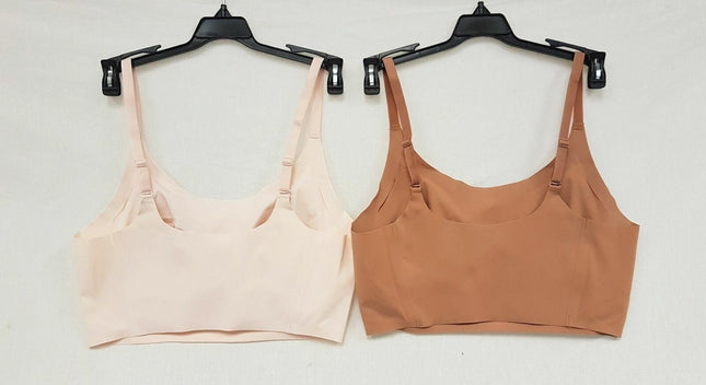 LOT OF 2 Rhonda Shear #9603 Adjustable Strap Body Bra, BLUSH & DARK NUDE