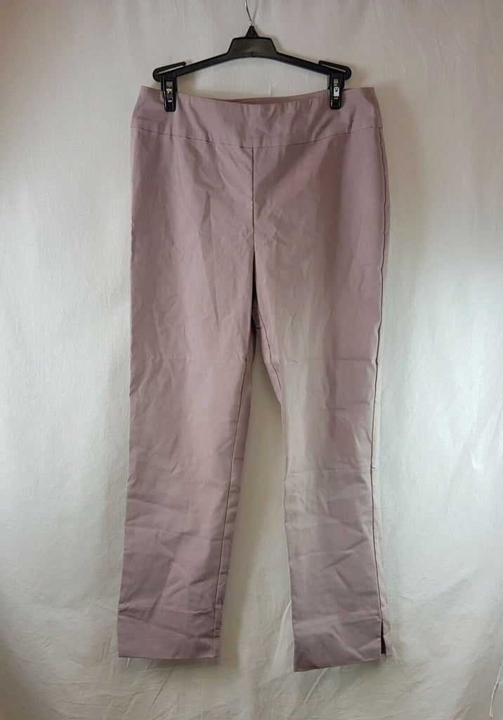 Marla Wynne Lavender Stretch Flat Front Pants - Size 10P