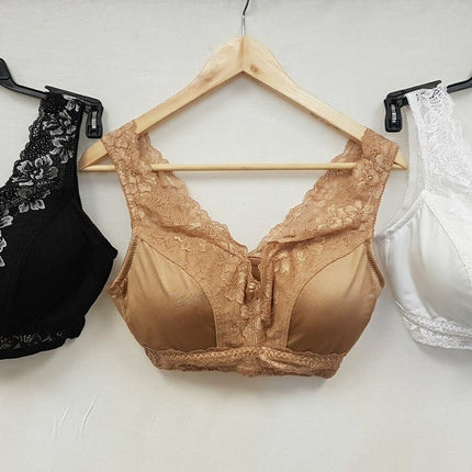 RHONDA SHEAR Women's #679 Lace Back Pin Up Bras - 3 BRAS, CHOOSE COLORS