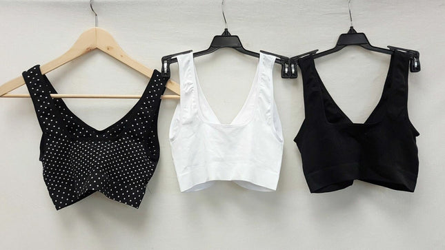 3X Rhonda Shear 9202 Jacquard Ahh Bra w Removable Pads, BLACK/DOT/WHITE