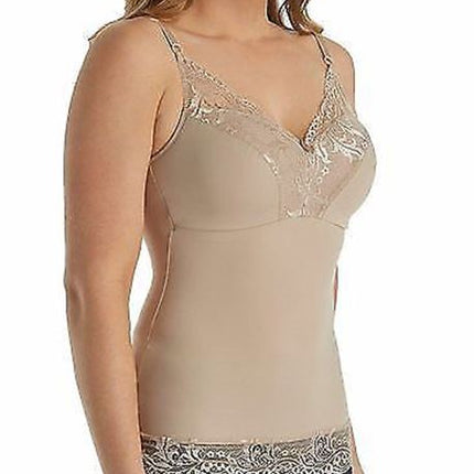 New, Rhonda Shear Pin Up Smoothing Tank with Built in Bra 6674