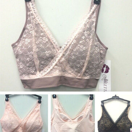 Rhonda Shear Seamless Ahhlette Bra with Lace Crossover 9348 ( 1 Bra Only)