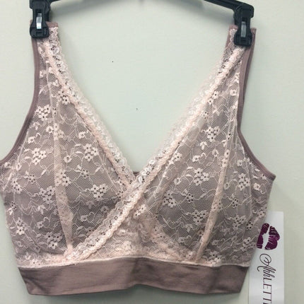 Rhonda Shear Seamless Ahhlette Bra with Lace Crossover 9348 ( 1 Bra Only)