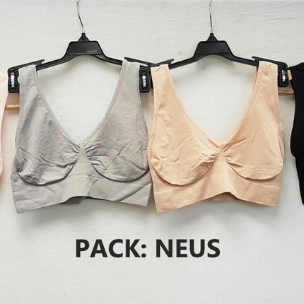 LOT OF 4 Rhonda Shear #9588 Ahh Seamless Leisure Bras - CHOOSE COLOR PACK