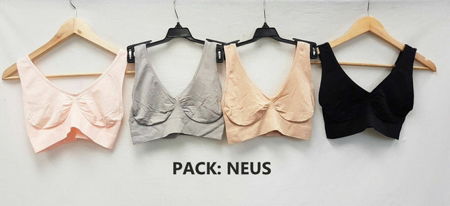 LOT OF 4 Rhonda Shear #9588 Ahh Seamless Leisure Bras - CHOOSE COLOR PACK