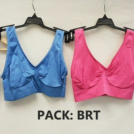 LOT OF 4 Rhonda Shear #9588 Ahh Seamless Leisure Bras - CHOOSE COLOR PACK