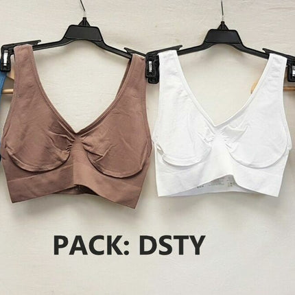 LOT OF 4 Rhonda Shear #9588 Ahh Seamless Leisure Bras - CHOOSE COLOR PACK