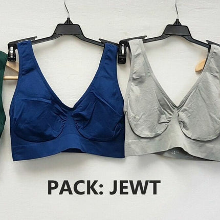 LOT OF 4 Rhonda Shear #9588 Ahh Seamless Leisure Bras - CHOOSE COLOR PACK