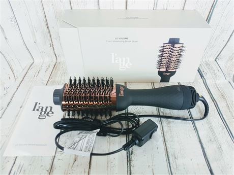 L’ange Hair Le Volume 2 in 1 Volumizing Brush Dryer Black & Gold Used Like New Used Like New