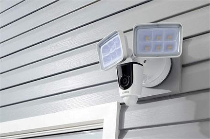 Lorex 1080p Wi-Fi Dual Floodlight Camera, Fully weatherproof USED USED GOOD IN RETAIL BOX