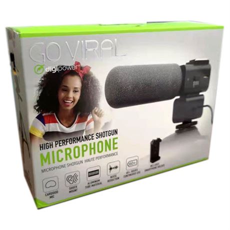 NEW SEALED, DIGIPOWER DP-SGM30 High Performance Shotgun Microphone MSRP $49.99