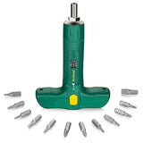 NEW, AUTLEAD Adjustable T-shape Torque Screwdriver With 12 Bits Included, ATSD01