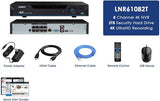 NEW Lorex 4K Ultra HD NVR 6100 Series 8 Channel 2 TB HD- LNR6108 DVR ONLY All accessories included