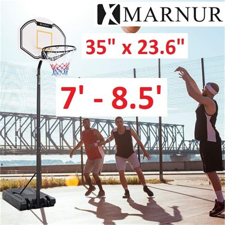 BRAND NEW, MARNUR Basketball Portable Hoops & Goals, BS-KLB35W MN