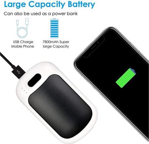 N6 Hand Warm and Portable Power Bank with 7800mAh Battery