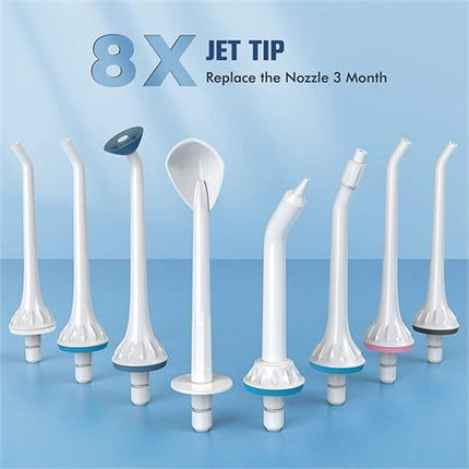 NEW ATMOKO PORTABLE WATER FLOSSER W. 8 Jet Tips