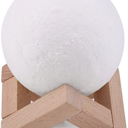 Moonlight Lamp, V-mix Night Light 3D Printing Moon Lamp Lunar USB Charging Night Light, Touch Control Brightness Two Tone, Diameter 5.1 Inch