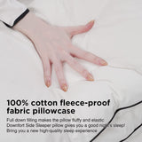 NEW DOWNFORT Side Sleeper Down Pillow, Smooth Breathing, Ergonomics Bed Pillow