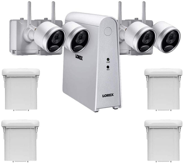 NEW LOREX Wire Free Security System With 4 cameras and batteries 16 GB LHWF16G32