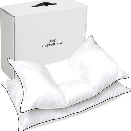 NEW DOWNFORT Side Sleeper Down Pillow, Smooth Breathing, Ergonomics Bed Pillow