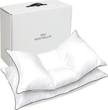 NEW DOWNFORT Side Sleeper Down Pillow, Smooth Breathing, Ergonomics Bed Pillow