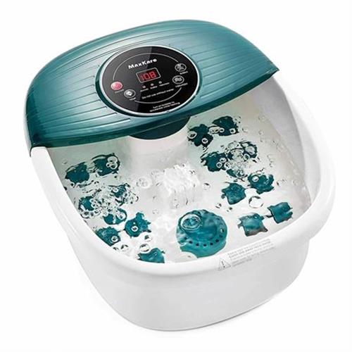 MAXKARE XKAM-SPA18 Foot Spa Massager w/ Full Roller, Heat & Bubbles