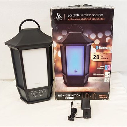 AR Bluetooth Portable Wireless Speaker Color Changing Light Modes AWS6R - Used like new, MSRP $119.99