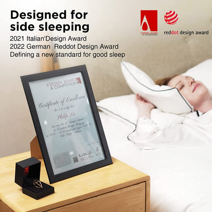 NEW DOWNFORT Side Sleeper Down Pillow, Smooth Breathing, Ergonomics Bed Pillow