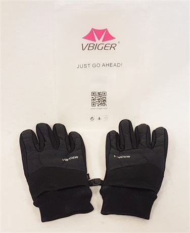 SIZE MEDIUM NEW, VBIGER Winter Sport Gloves, BLACK