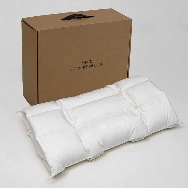 NEW DOWNFORT Neck Pillow for Pain Relief Sleeping, Down Bed Pillow for Side Back