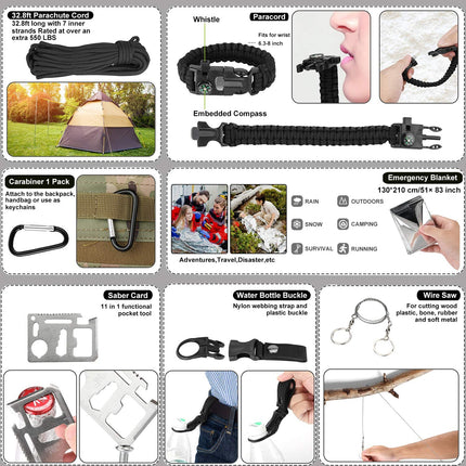 ProCase Survival Kit 40 in 1, Survival Gear