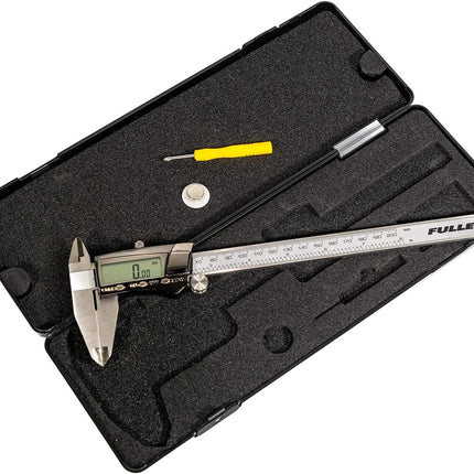 Fuller Precision 8-Inch SAE/Metric Digital Fractional Calipers, 222-1022